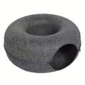 Purrfect Retreat - Cozy Wool Felt Cat Tunnel Nest | Ultimate Comfort &amp; Relaxation