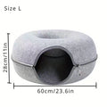 Purrfect Retreat - Cozy Wool Felt Cat Tunnel Nest | Ultimate Comfort &amp; Relaxation