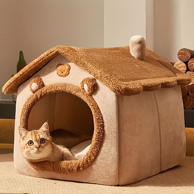 Purrfect Retreat - Cozy Wool Felt Cat Tunnel Nest | Ultimate Comfort & Relaxation