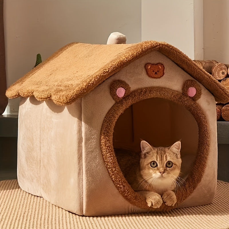 Purrfect Retreat - Cozy Wool Felt Cat Tunnel Nest | Ultimate Comfort & Relaxation