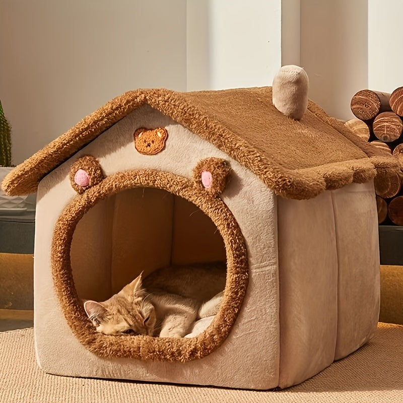 Purrfect Retreat - Cozy Wool Felt Cat Tunnel Nest | Ultimate Comfort & Relaxation