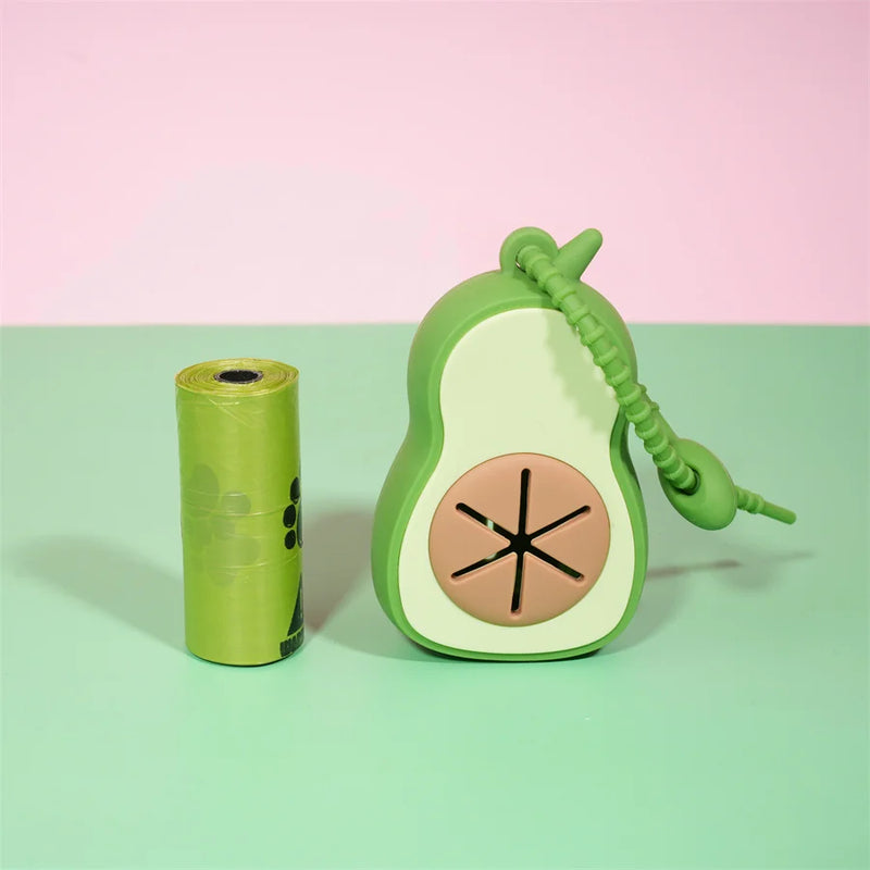 Cute Avocado Shaped Dog Waste Bag Dispenser