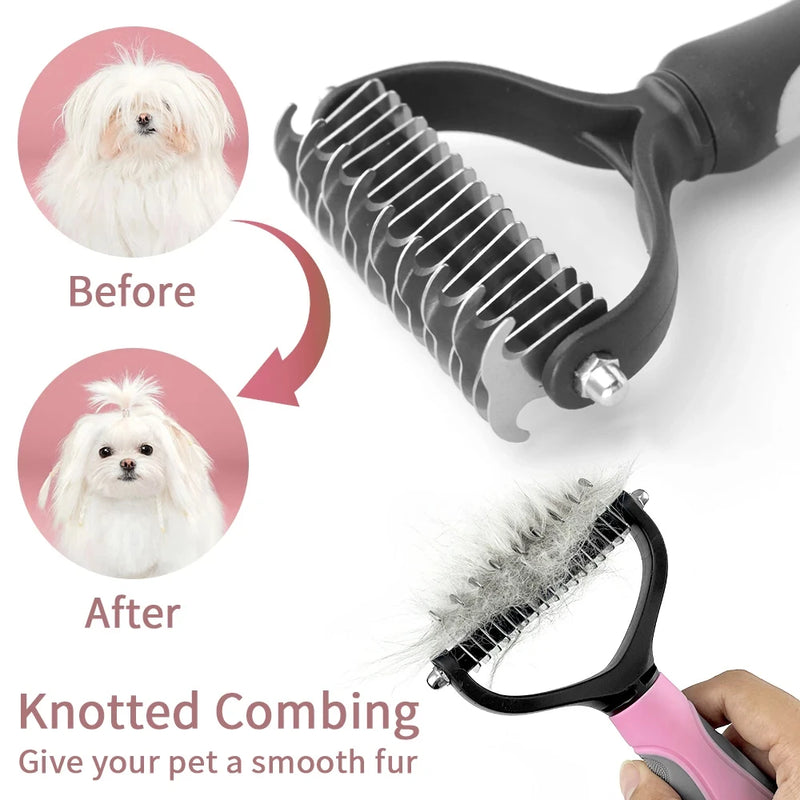 FurMaster - Pet Hair Removal & Dematting Comb for Dogs and Cats