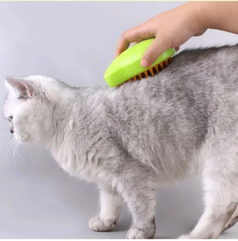 Electric Pet Grooming Steam Brush & Massager