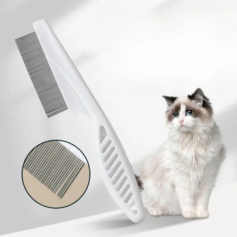 leaFree - Stainless Steel Pet Shedding &amp; Flea Comb for Dogs and Cats