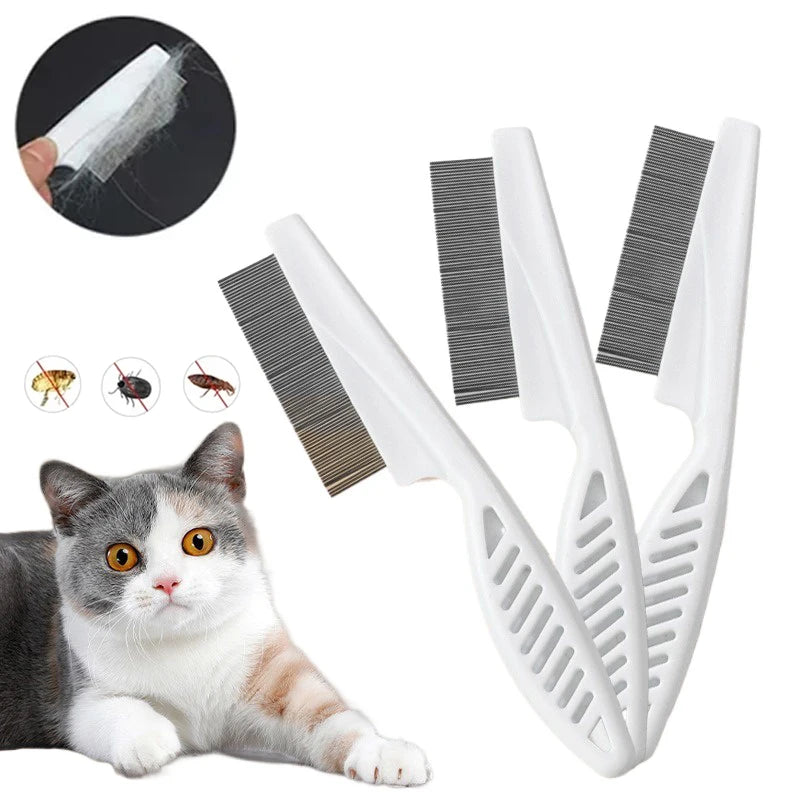 leaFree - Stainless Steel Pet Shedding &amp; Flea Comb for Dogs and Cats