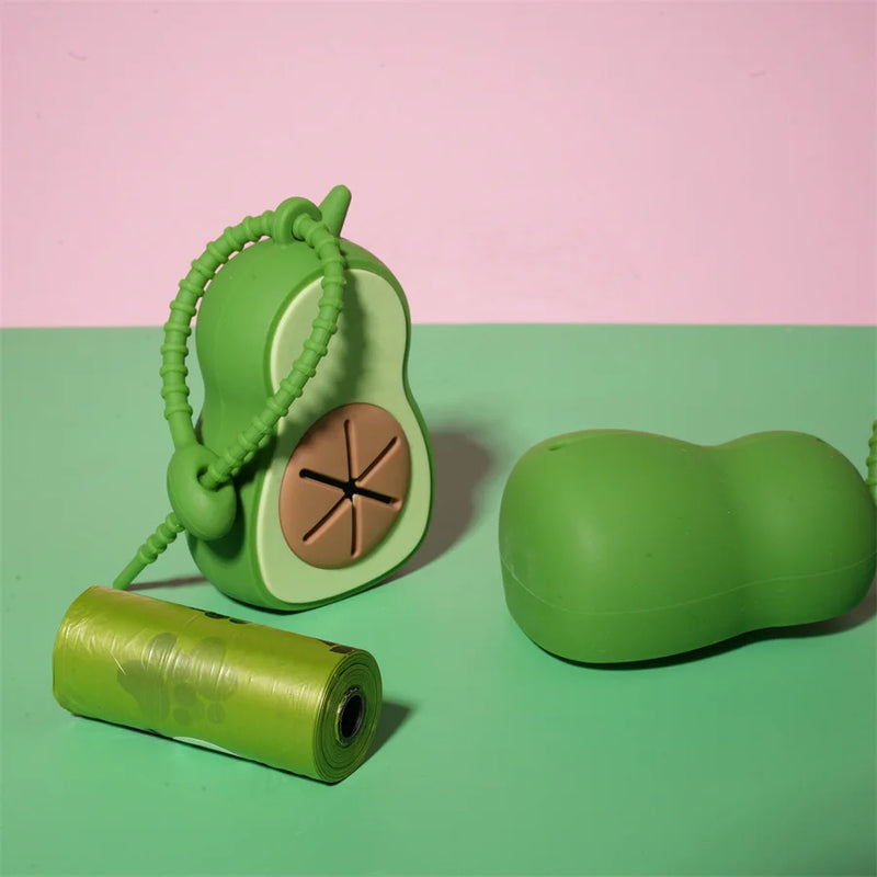 Cute Avocado Shaped Dog Waste Bag Dispenser