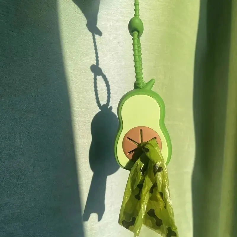 Cute Avocado Shaped Dog Waste Bag Dispenser